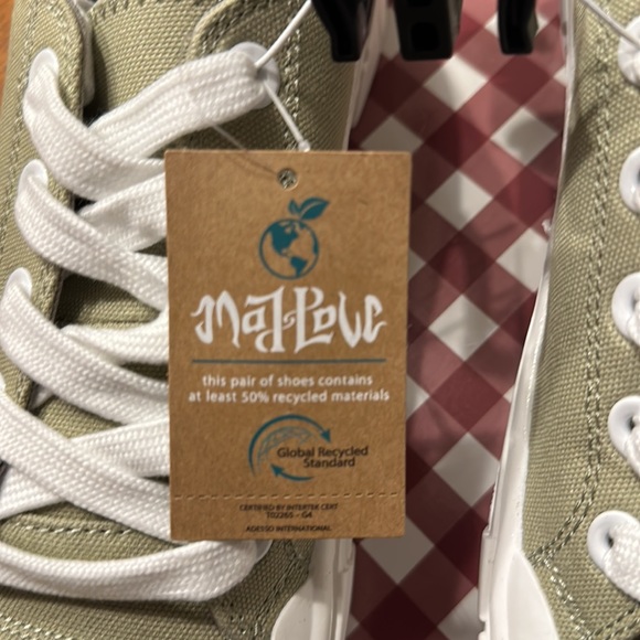 Mad Love Women's Fran Sneakers - Green canvas sneakers - chunky sole & cushion - Picture 6 of 10